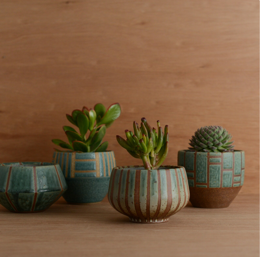 'Drip Planter' (Turquoise) Pottery by Emily Davis