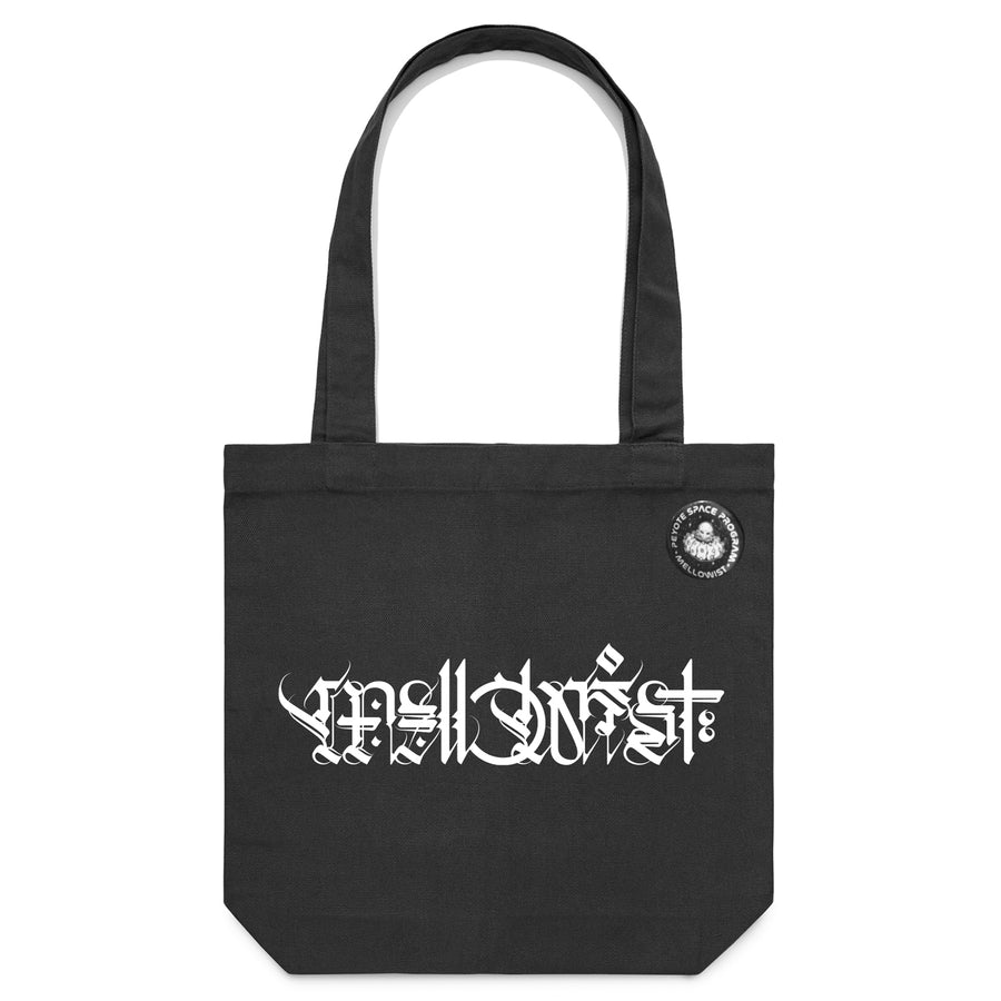 'Mellowist x Cryptik' Black Tote Bag