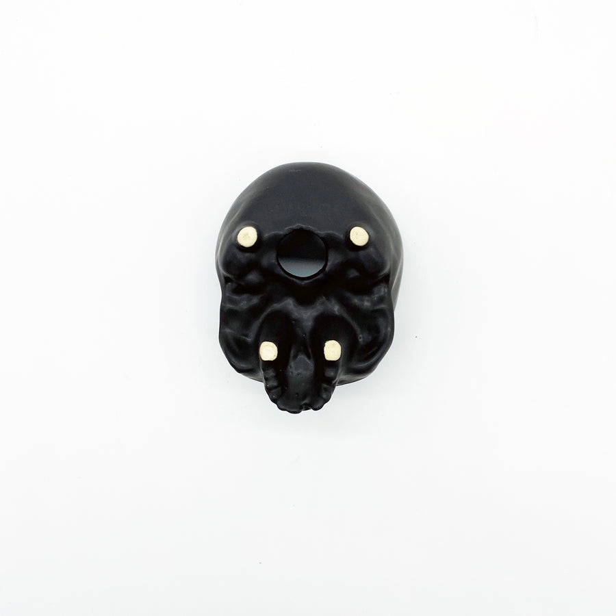 'Mini Skull Planter' (Satin Black)