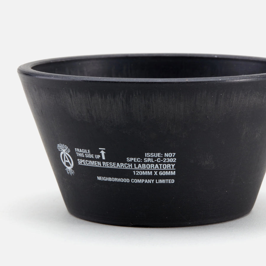 shallow plant pots plastic Tapered Shallow Type Plant Pot-S' SRL (Black) – MELLOWIST