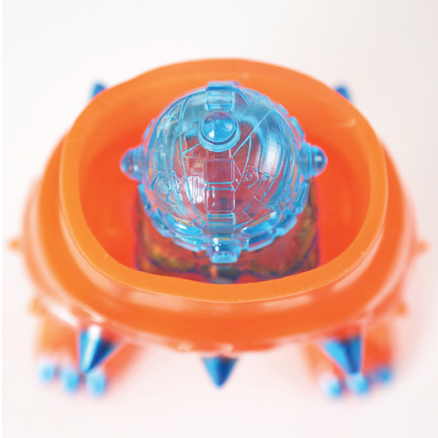 'Tomodachi- First Machine' Sofubi - (Kimagure Orange) + DOGUZA-jin (Clear Blue)