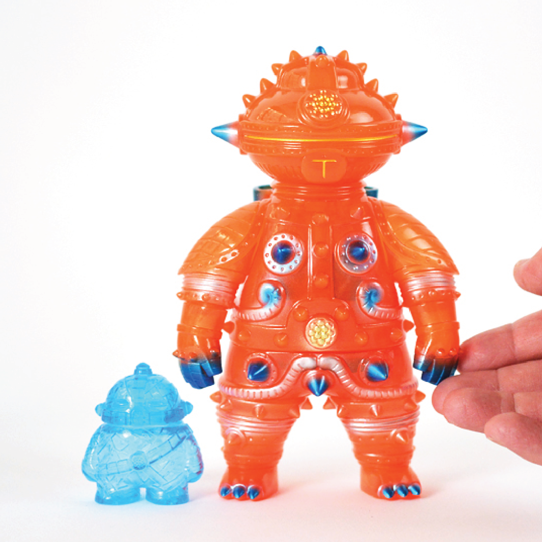 希少　TRUE GATE WORKS「TG RENCON」　ソフビ　インディーズ Tomodachi- First Machine' Sofubi - (Kimagure Orange) + DOGUZA-jin