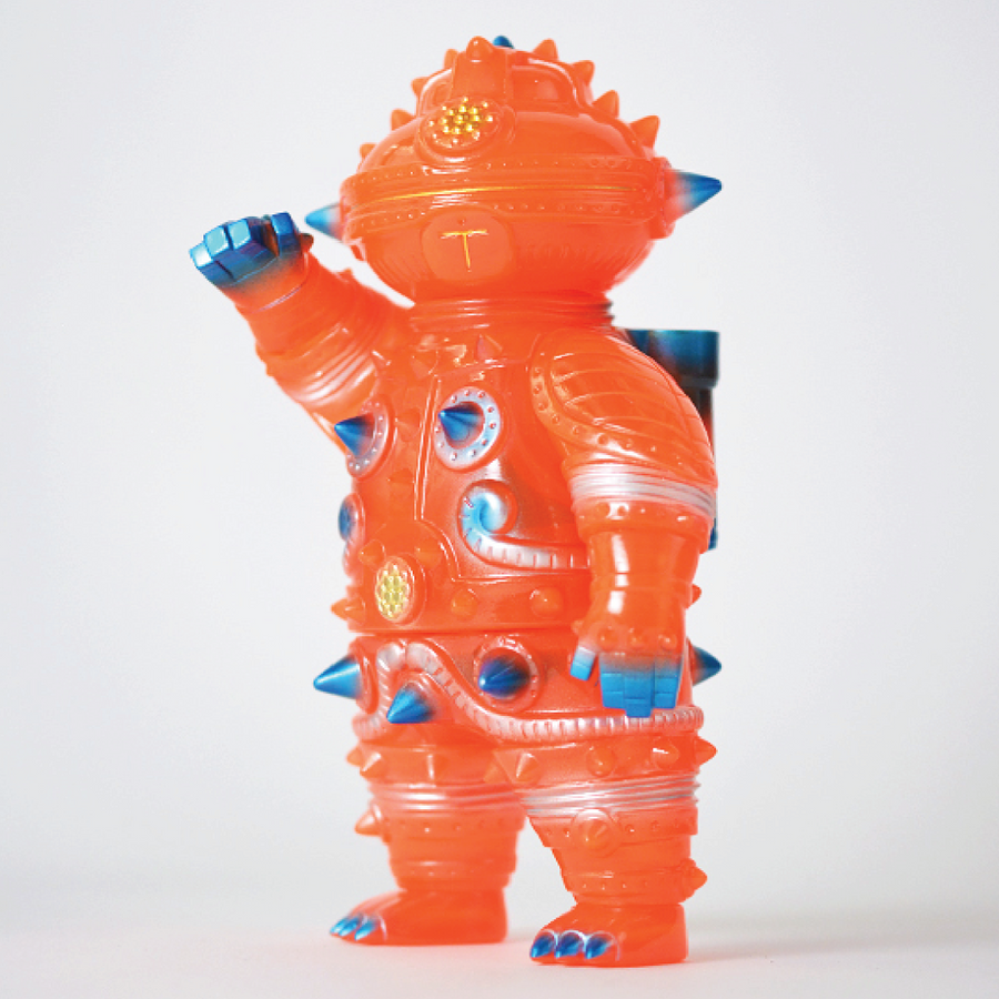 'Tomodachi- First Machine' Sofubi - (Kimagure Orange) + DOGUZA-jin (Clear Blue)