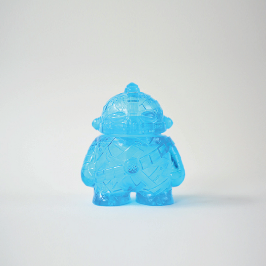 'Tomodachi- First Machine' Sofubi - (Kimagure Orange) + DOGUZA-jin (Clear Blue)