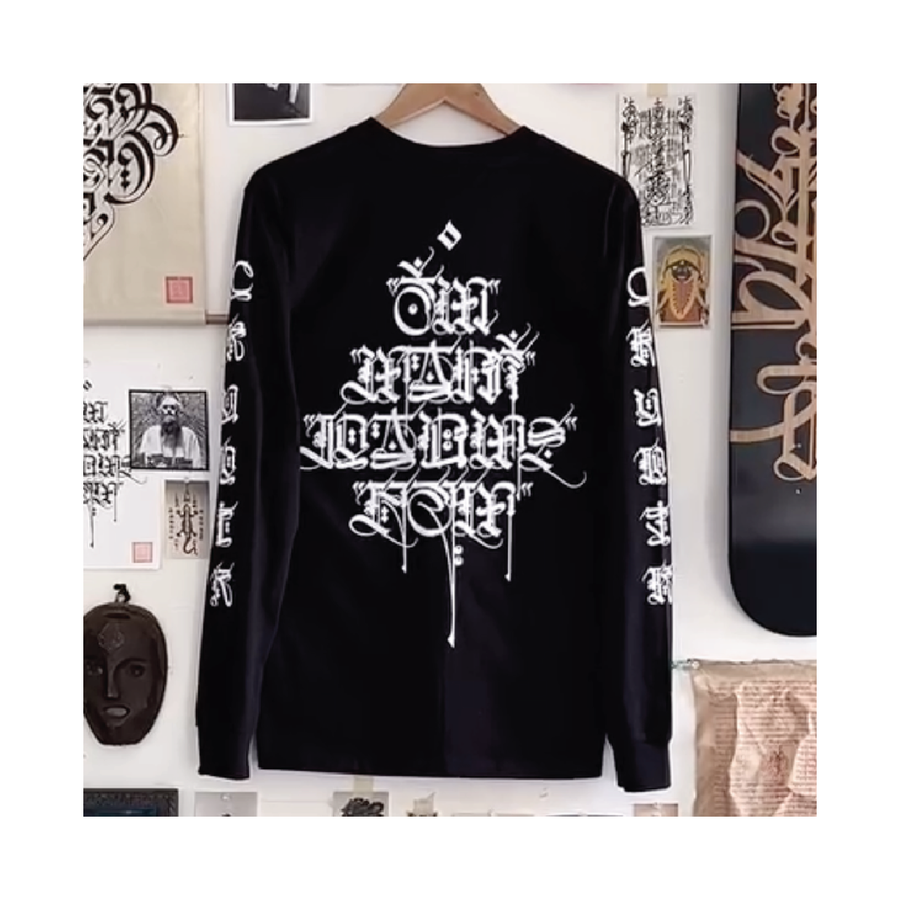 'Six Sacred Syllables' Long Sleeve (Black) Cryptik