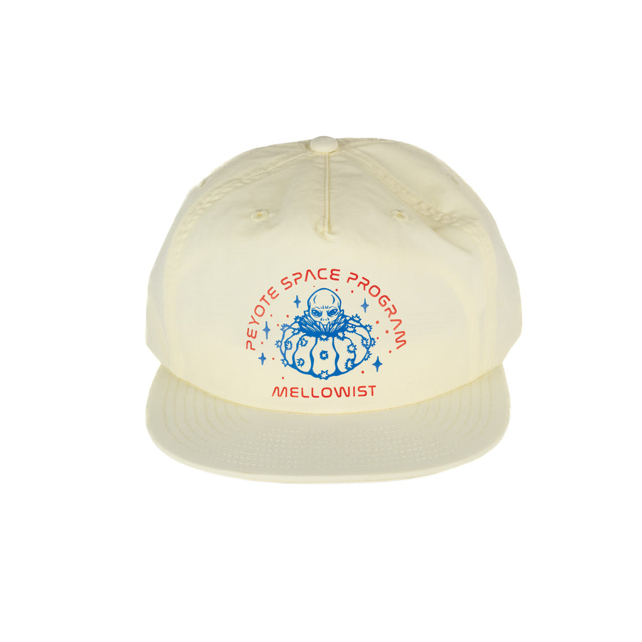 'Space Program' Nylon 5 Panel Snapback (Creme)