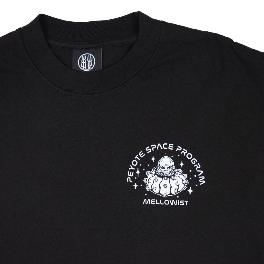 'Peyote Space Program' Women's Cropped T (Black)