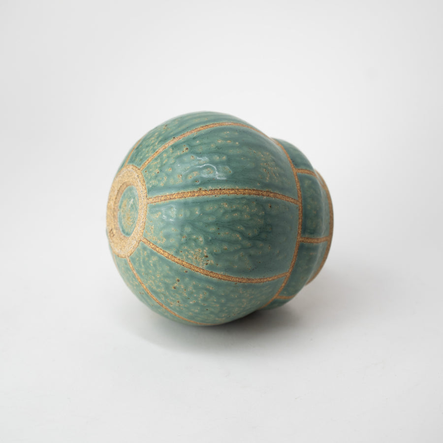 'Rounded Vase' (Turquoise) Pottery by Emily Davis