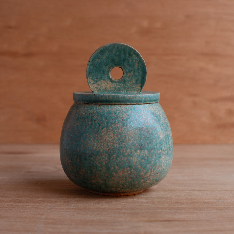 'Stoneware Jar' (Turquoise) Pottery by Emily Davis