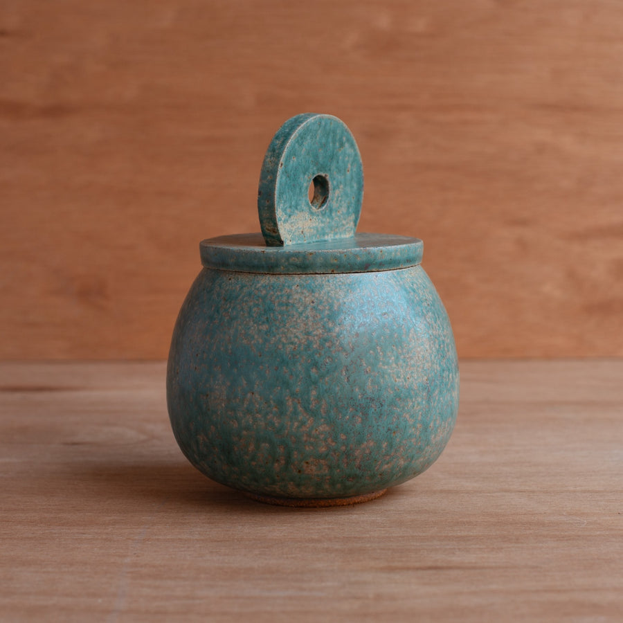 'Stoneware Jar' (Turquoise) Pottery by Emily Davis