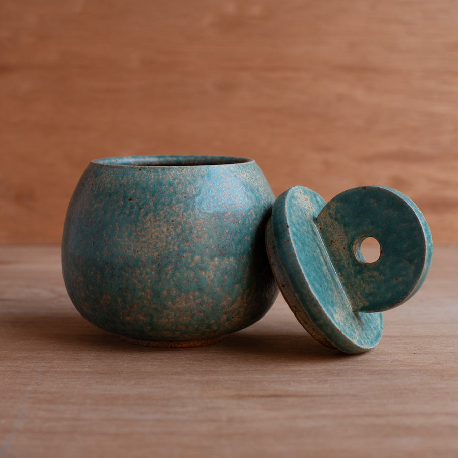 'Stoneware Jar' (Turquoise) Pottery by Emily Davis