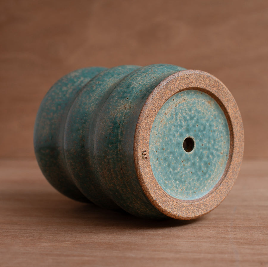 'Stoneware Tall Planter' (Turquoise) Pottery by Emily Davis