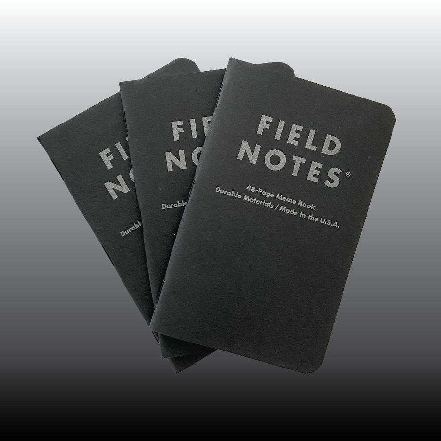 'Pitch Black Memo Book - Ruled Paper' (3- Pack)