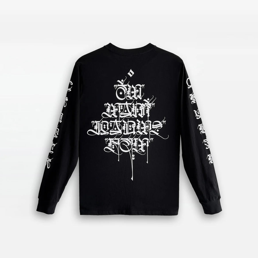 'Six Sacred Syllables' Long Sleeve (Black) Cryptik