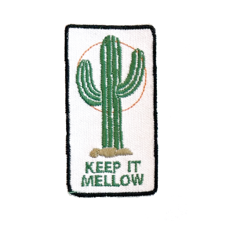 ‘Keep it Mellow Cactus' Embroidered  Patch by Sew Aloha
