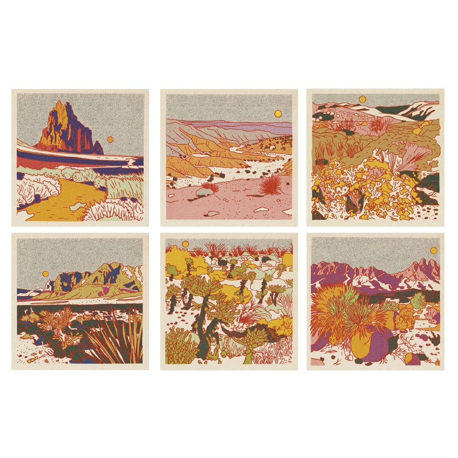 ‘Morning Desert Postcard Pack' 6pcs