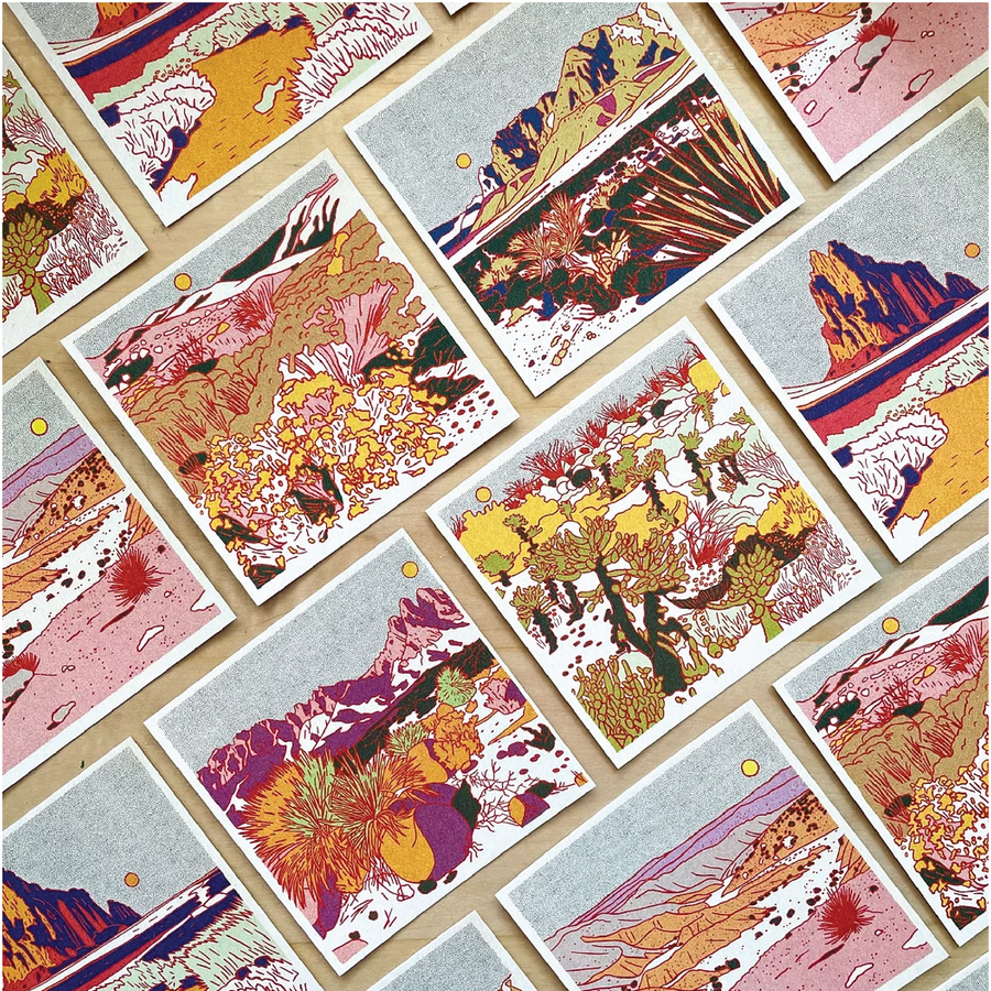 ‘Morning Desert Postcard Pack' 6pcs