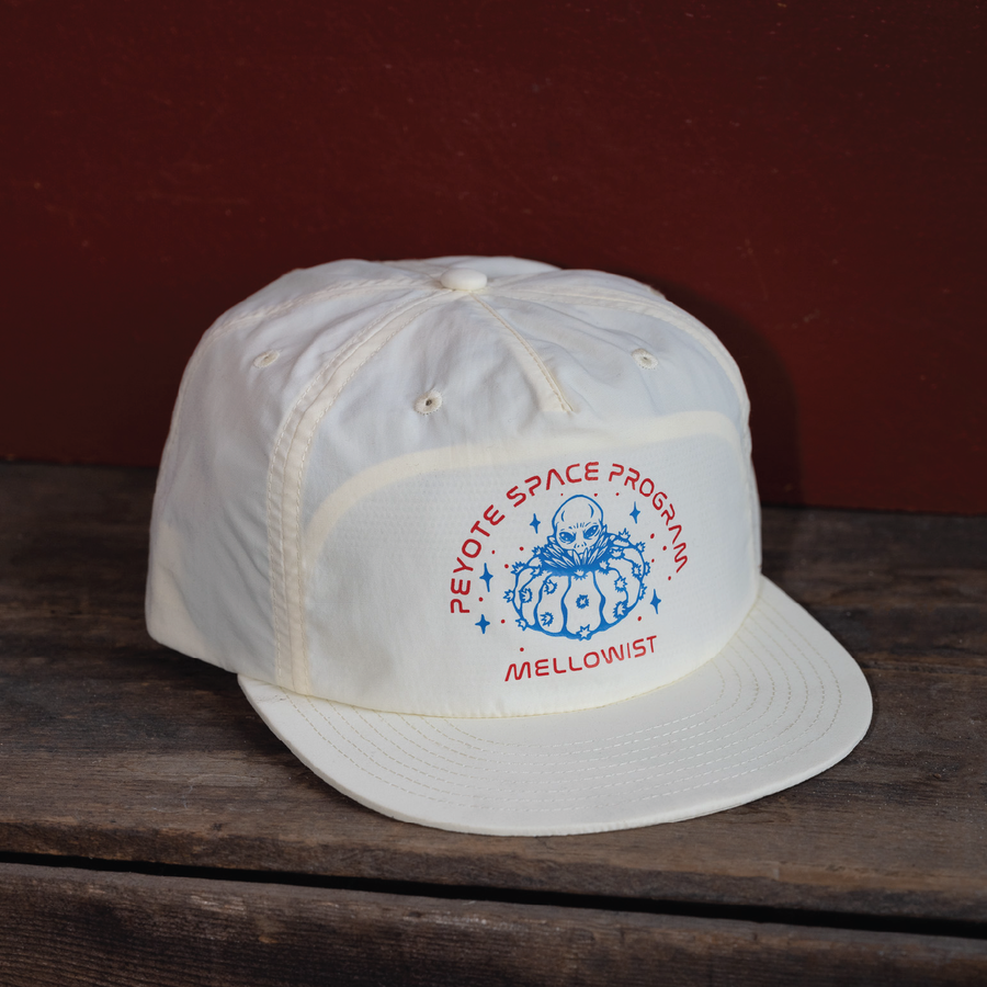 'Space Program' Nylon 5 Panel Snapback (Creme)
