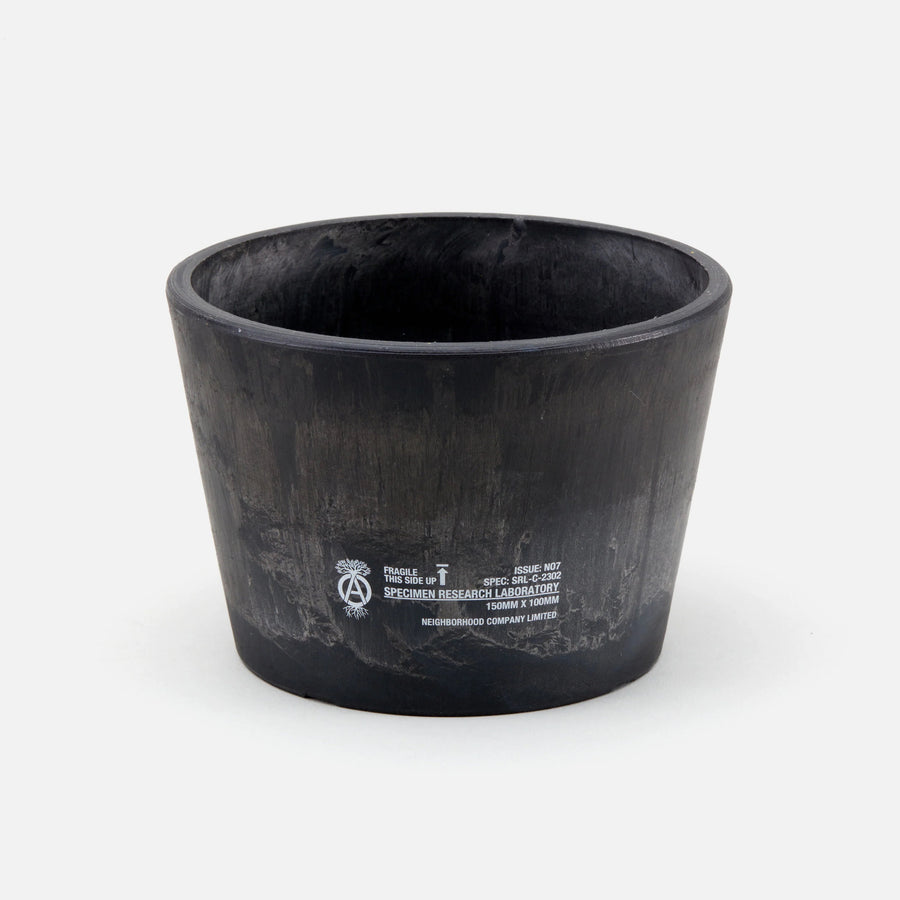 'Tapered Shallow Type Plant Pot-M' SRL (Black)