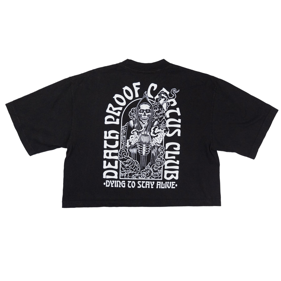 'Death Proof' Women's Cropped T (Black)